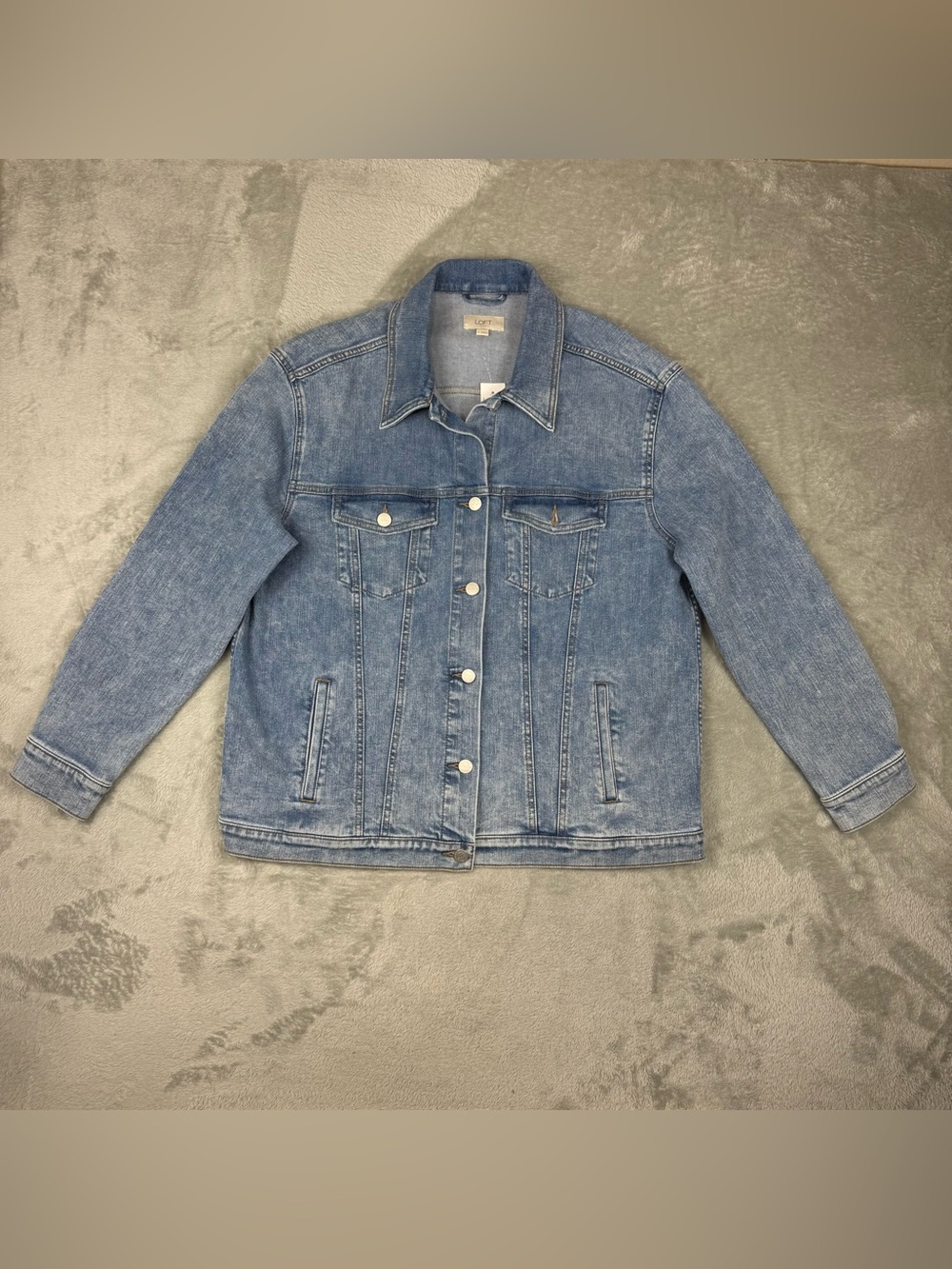Loft outlet denim jacket sz Large new w tags